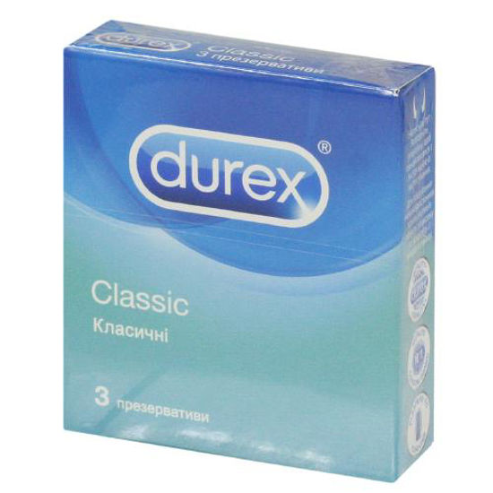 Презервативи латексні Дюрекс (Durex Classic) №3